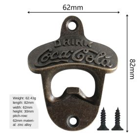 Zinc Alloy Bottle Opener Wall Mounted Vintage Retro Beer Opener Tool Accessories Bronze Color with Screws Bar Decoration Gadgets - China - C