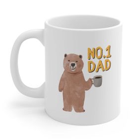 Number One Dad Bear Coffee Tea Mug - One Size