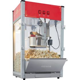 VEVOR Popcorn Popper Machine 8 Oz Countertop Popcorn Maker 850W 48 Cups Red - 12 Oz