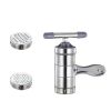 1pc Manual Noodle Press Machine; Noodle Machine Stainless Steel Household; Multiple Modes For Selection 7in*2.3in - 5 Kinds Of Molds