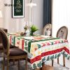 Muwago Colorful Festive Table Cloth High Quality Waterproof Oil Proof Table Cover For Dining Room Christmas Holiday Decoration - W52"*H108"