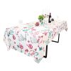 Muwago Christmas Garland Trimming Printed Fabric Tablecloth For Dining Room Decoration Washable Anti-Stain Anti-Oil Table Cover - W52"*H108"