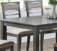 Antique Grey Finish Dinette 7pc Set Kitchen Breakfast Dining Table w wooden Top Cushion Seats 6x Chairs Dining room Furniture - as Pic