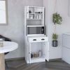 DEPOT E-SHOP Selmer Pantry Cabinet with Drawer and 3-Doors, White - as Pic