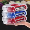 1pc 3 In 1 Peeler Stainless Steel Slicer Multifunctional Vegetable Cutter Portable Fruit Gadget Potato Grater Kitchen Accessories - Blue